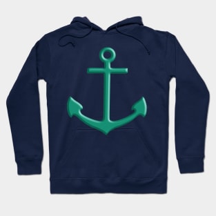 Teal Anchor Hoodie